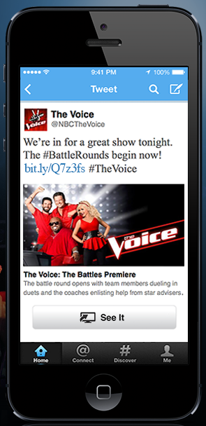 ,Twitter,ComCast将于11月与Twitter联合推出电视播放按钮See It