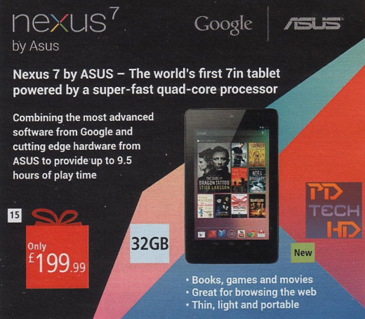 ,平板电脑,英零售商泄天机：Google拟推32GB版Nexus 7