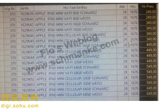 ,平板电脑,Apple,传言中的iPad mini