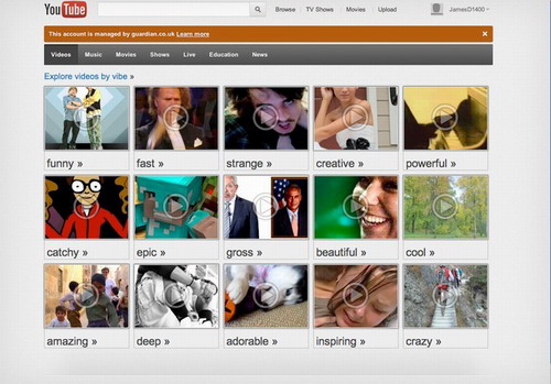 ,互联网,Youtube测试新功能Moodwall 根据情绪发现视频