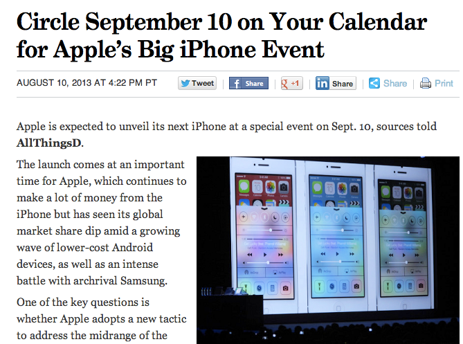 ,Apple,操作系统,趋势网盘点：你不得不知的苹果新一代iPhone 5S & iPhone 5C