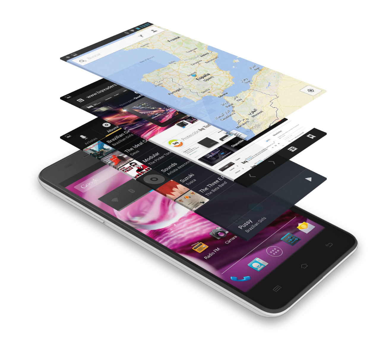 ,平板电脑,来自西班牙的亲民智能手机bq Aquaris 5.7