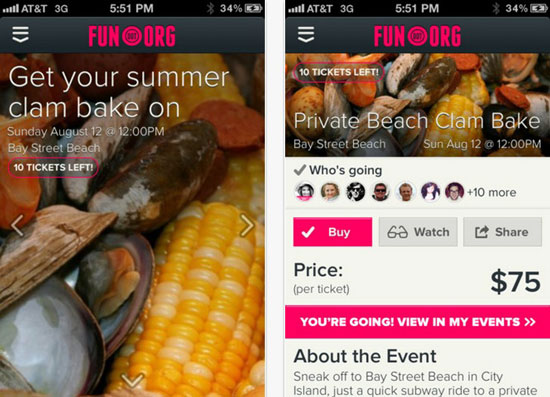 ,社交网络,风险投资,Facebook,Twitter,及时行乐！Fun Org酷炫UI 本地活动推荐平台