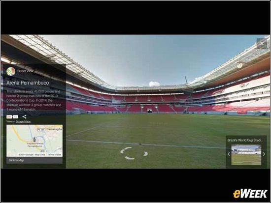 ,Google,谷歌街景带你全角度观赏12个世界杯球场