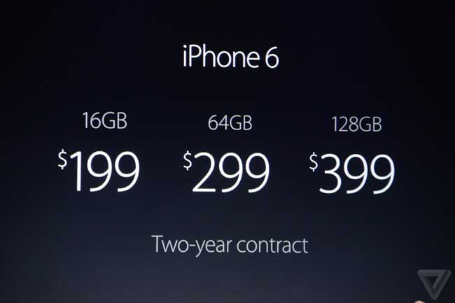 ,Apple,电信通讯,上市交易,苹果iPhone6发布会：价格、上市时间、iPhone6 Plus价格