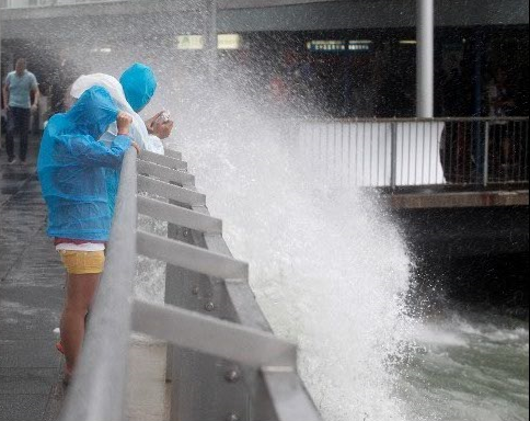 ,台风海马袭港 追风族不怕死逐浪