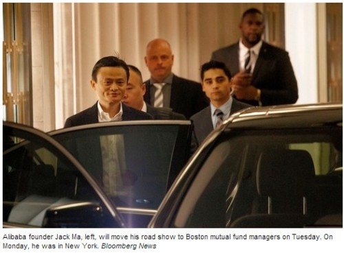 ,马云,投资人,管理层,阿里巴巴,电子商务,风险投资,创业融资,上市交易,阿里巴巴上市：市值或破两千亿美元 马云IPO路演吸引800名投资者