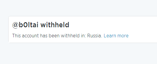 ,Twitter,Twitter应俄方要求封闭一极端分子账号