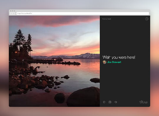 vine_web_tv_mode.png ,Twitter,移动应用,Twitter推网页版vine