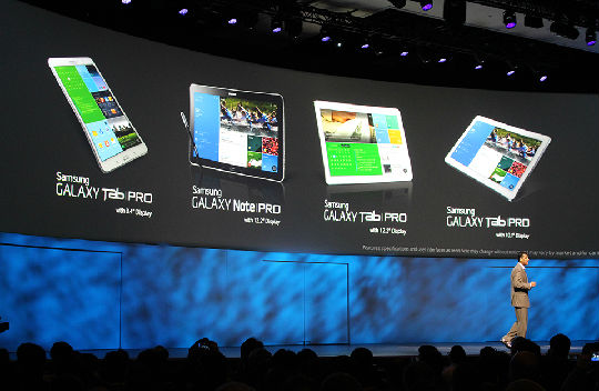 ,平板电脑,Microsoft,三星在2014 CES上推Galaxy Tab和Note Tablets Pro系列
