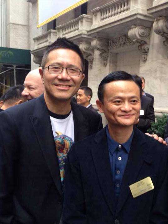 5阿里巴巴上市.jpg ,马云,创业者,管理层,阿里巴巴,Yahoo,上市交易,阿里巴巴上市直击:现场组图 定价区间68美元 李连杰许家印古永锵助阵