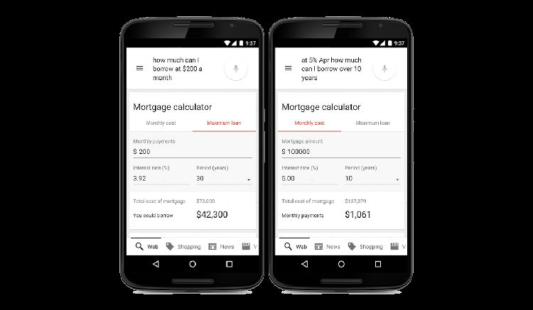 ,Google,谷歌开发按揭计算器  能快速获取贷款信息