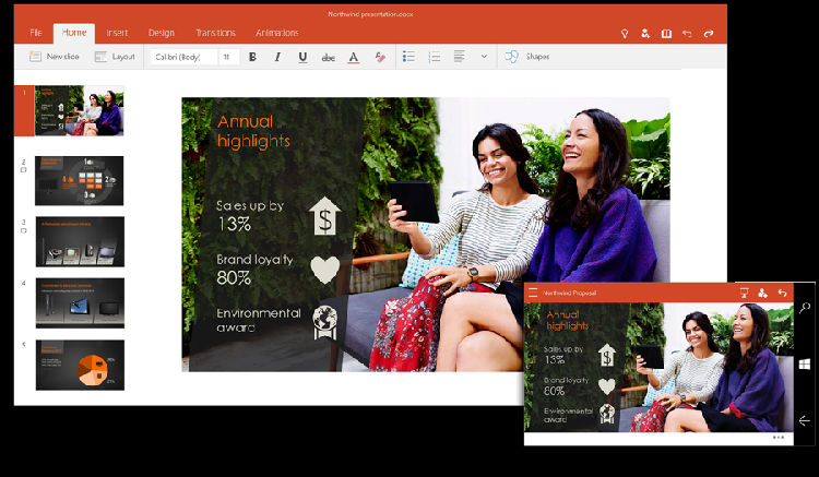 ,媒体人,Microsoft,平板电脑,微软发布Windows 10预览版通用Word，Excel和PowerPoint应用服务