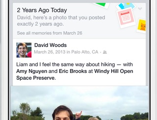 ,Facebook,移动应用,Facebook推出怀旧帖“On This Day”，不会让你陷入可怕的回忆哦