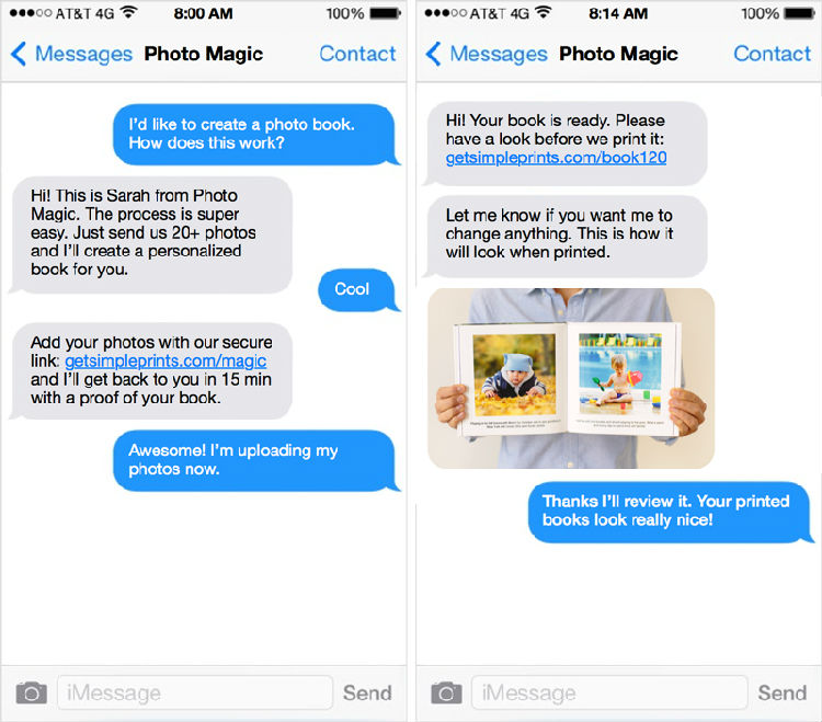 ,SimplePrints的新功能“Photo Magic”让你可以通过短信制作相册