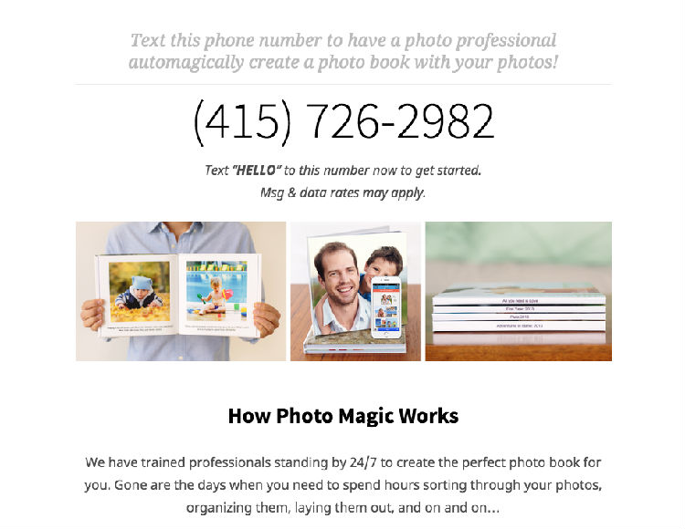 ,SimplePrints的新功能“Photo Magic”让你可以通过短信制作相册