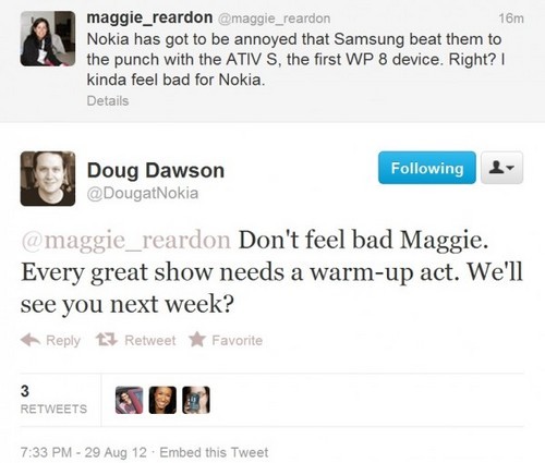 ,粉丝,Twitter,诺基亚评三星WP手机：最先发布的未必最好