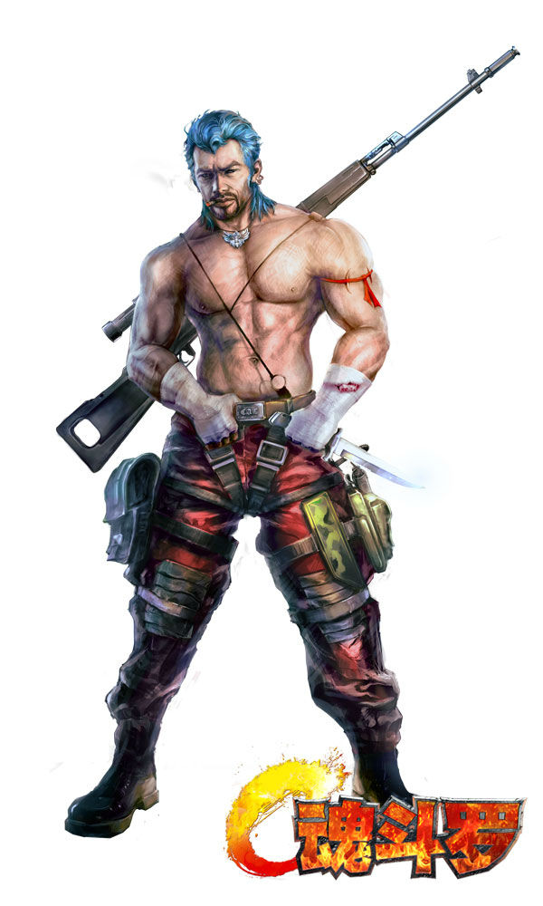 图1:《魂斗罗进化革命》主角原画.jpg ,极客,借我一条命 《魂斗罗》经典对白回味