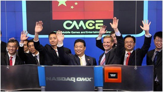 中国手游集团高管敲响纳斯达克闭市钟 ,移动游戏,管理层,中国手游美国上市首日遇冷 全天未成交一单