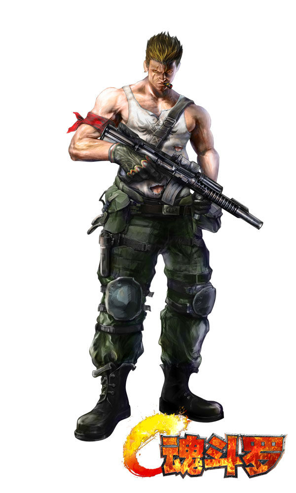 图2:《魂斗罗进化革命》主角原画.jpg ,极客,借我一条命 《魂斗罗》经典对白回味