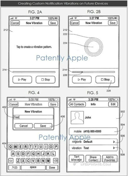 ,Apple,苹果最新专利申请：iOS自定义振动通知系统