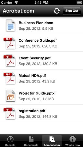 ,互联网,Adobe Reader为iOS推出重大更新包括智能缩放[组图]
