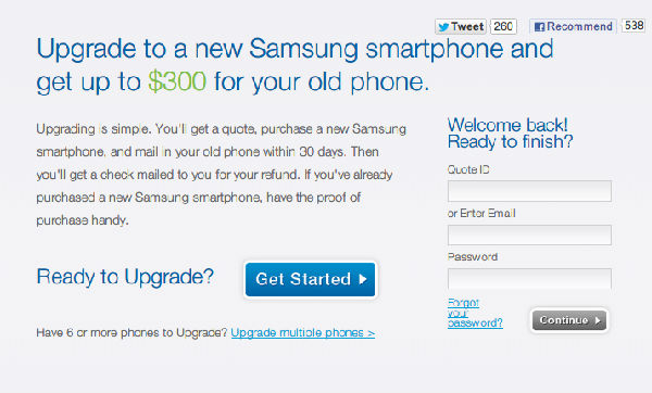 QQ截图20120807121448.png ,互联网,三星 “以旧换新” 更多吸引非三星客户