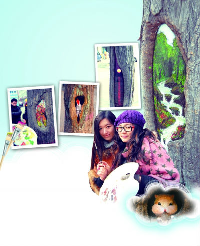 ,网民,媒体人,女孩“树洞作画”爆红网络 被赞“冬天里的精灵”