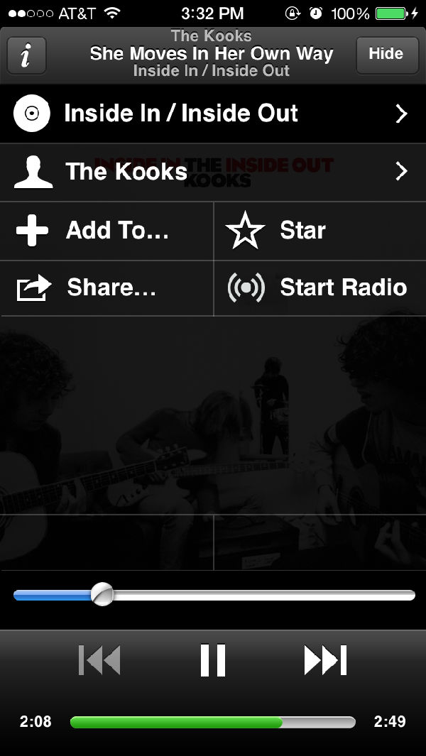 Spotify的歌曲播放界面 ,Apple,Facebook,Google,平板电脑,听或不听?那是一种选择:四大流媒体音乐服务比较