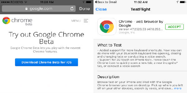 ,谷歌,苹果,Google悄悄推出iOS的Chrome测试版