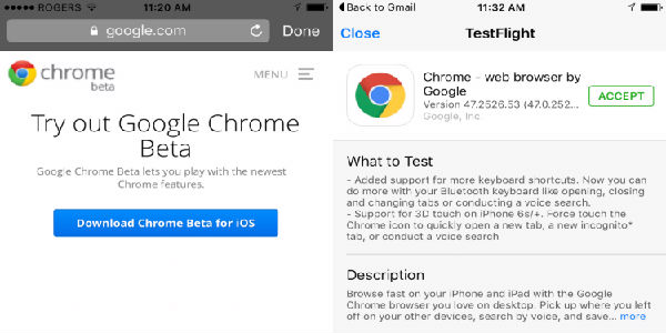 chrome-beta-ios.png ,谷歌,苹果,Google悄悄推出iOS的Chrome测试版