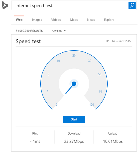 bing_internet_speed_test1.png ,微软,微软又出新花样 Bing必应也能测网速