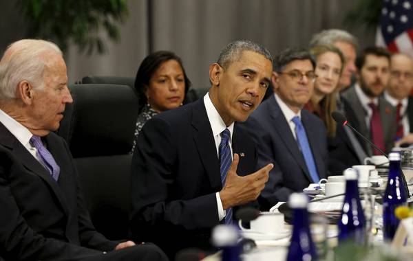 奥巴马 ,习近平会见奥巴马并宣布将于4月22日同时签署《巴黎协定》