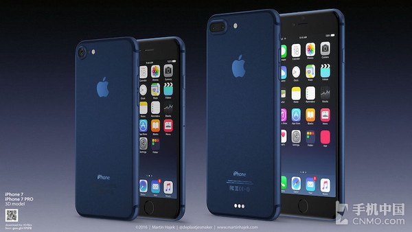,iPhone,iPhone 7深蓝渲染图：新配色颜值提升