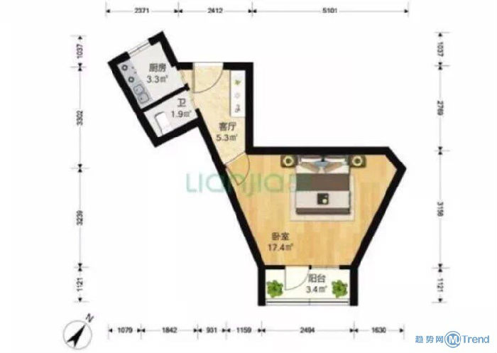 奇葩马桶户型.jpg ,上海惊现神户型:上海一套二手房火了!奇葩神户型图盘点