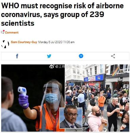 新冠病毒通过空气传播证据越来越多