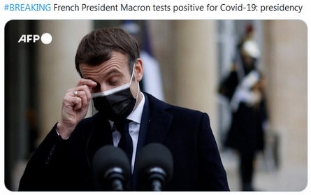 热点：法国总统马克龙新冠检测呈阳性 英国议员夺走女王权杖抗议
