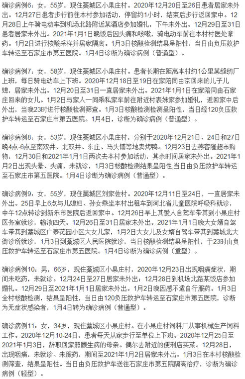 石家庄11例确诊轨迹多人参加婚礼 北京新增1例确诊病例系保洁员