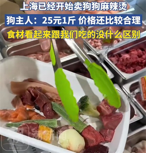 上海有门店卖狗狗麻辣烫25元一斤