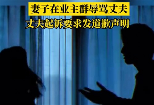 妻子微信群辱骂丈夫被判在群中道歉