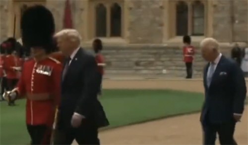 特朗普访英被指无视王室礼仪