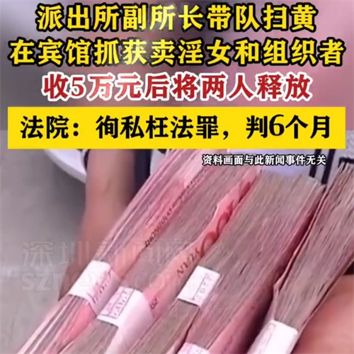 派出所副所长带队扫黄私放卖淫女