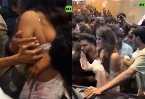 印度女演员活动中被多人包围猥亵