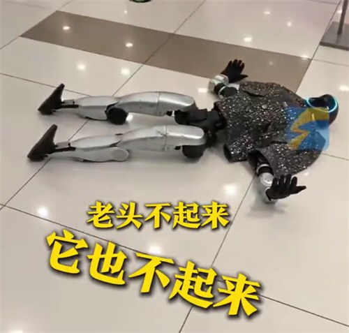 成都机器人碰到老人双双倒地不起