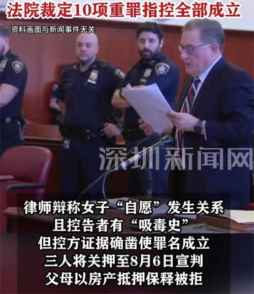 3名美国富豪强奸性侵60名女性