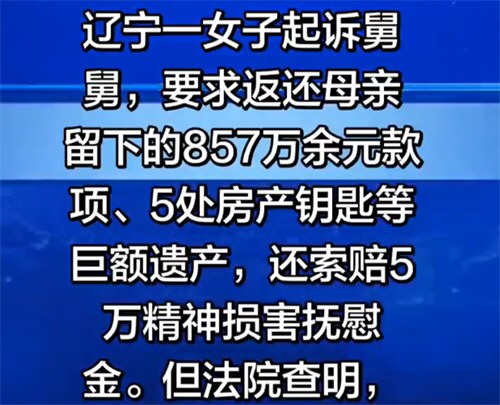 女子病逝弟弟获857万女儿仅获手机