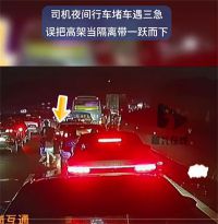 男子尿急误把高架当隔离带一跃而下 司机急上厕所跳高架桥