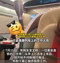 网友吐槽8小时高铁乘客打电话7小时 12306回应7小时电话争议