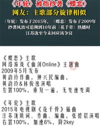 年轮被指抄袭蝶恋 年轮被指与蝶恋旋律相似