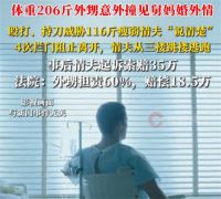 外甥拦门致舅妈情夫跳楼伤残赔18.5万 外甥撞见舅妈出 轨情夫跳楼致残